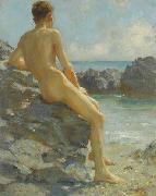 Henry Scott Tuke The Bather oil painting artist